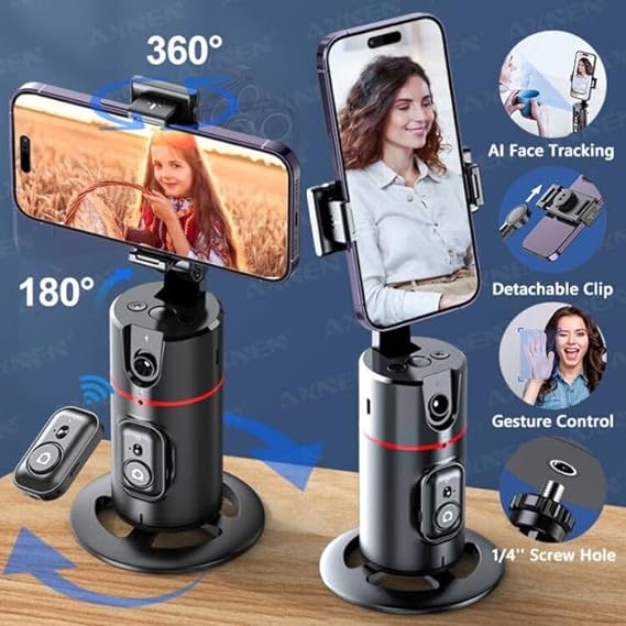 360 Degree Intelligent AI Facial Recognition Tracking And Tracking Stabilizer