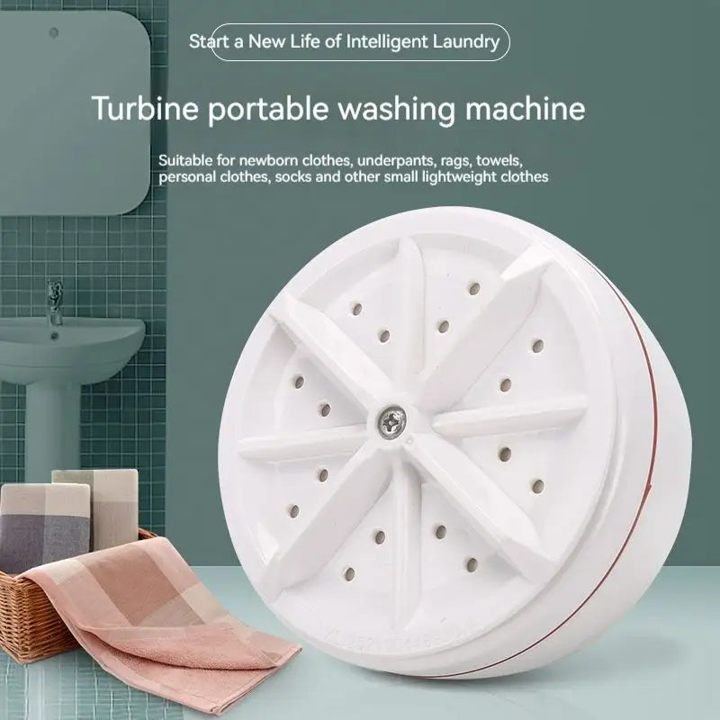 Portable Ultrasonic Cleansing Machine Mini Turbo Washing Machine Underwear Socks Clothes Mini Laundry Washing Machine