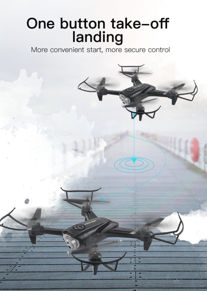 Drone with 1080P High-Defenition Camera, WiFi Live Videos FPV Drone RC Quadcopter with Water Bomb, Altitude Hold, Headless Mode, 360° rolling, Route Fly, Gift for Family