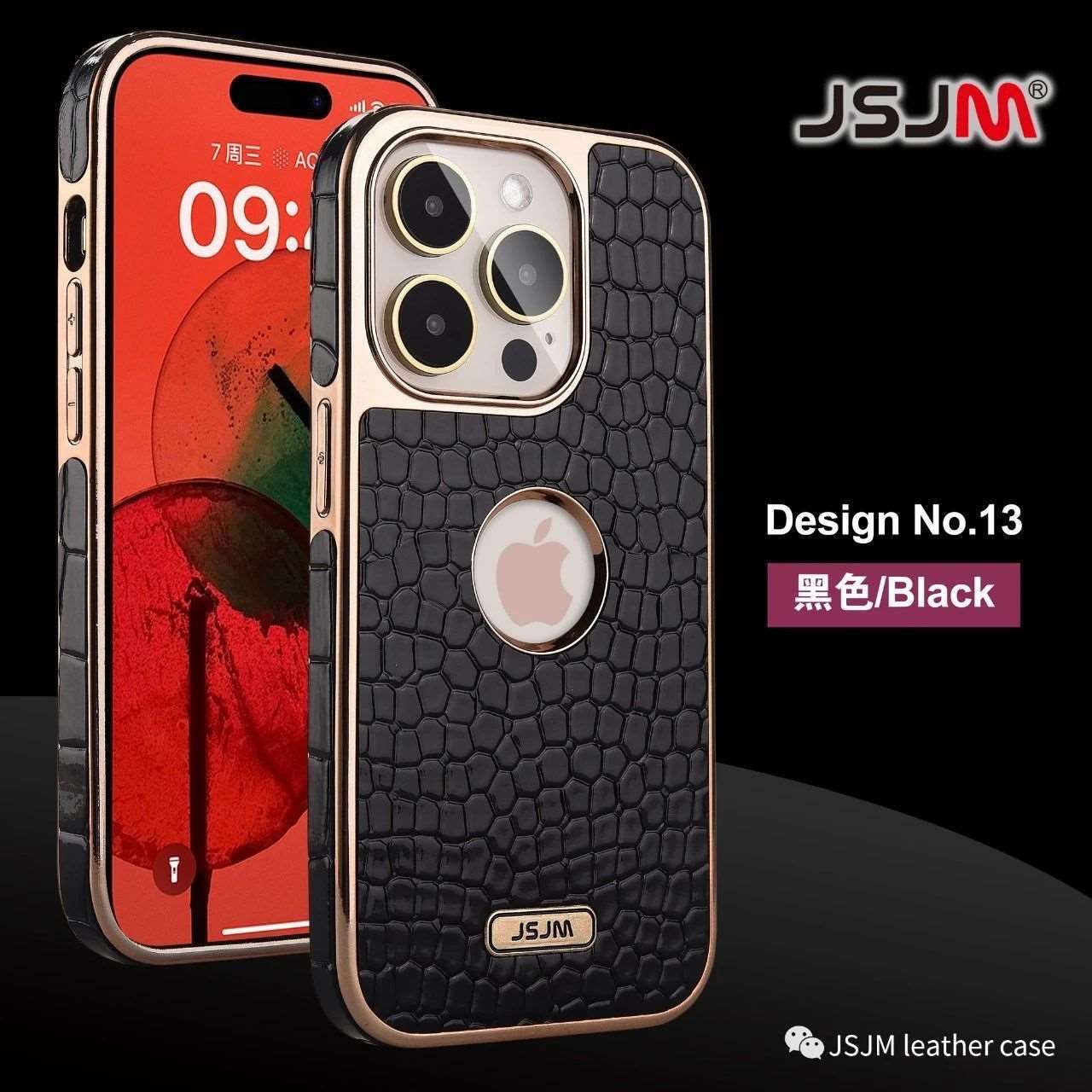 JSJM Leather Case Black For Apple iPhone 14 Pro Max/iPhone 13 Pro Max/iPhone 14 Pro/iPhone 13 Pro/iPhone 14/iPhone 13