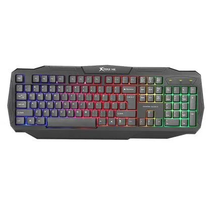 XTRIKE ME CM-406 Pack Gaming Spanish QWERTY Keyboard with 104 Keys with Membrane System, Optical Mouse 4 Buttons with DPI Selector, Stereo Headphones with Microphone and Mat 250 x 210 x 2 mm