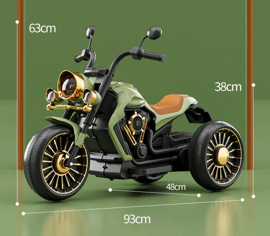 Children's Electric Motorcycle Tricycles Boys and Girls Rechargeable Remote Control Chopper Bike