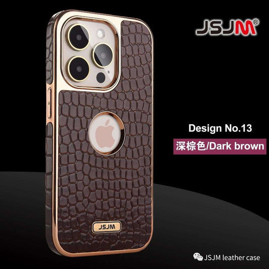 JSJM Leather Case Dark Brown For Apple iPhone 14 Pro Max/iPhone 13 Pro Max/iPhone 14 Pro/iPhone 13 Pro/iPhone 14/iPhone 13