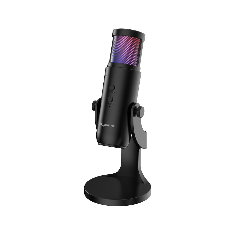 XTRIKE ME XMC-03 USB RGB Gaming Streaming Microphone For PC | Black