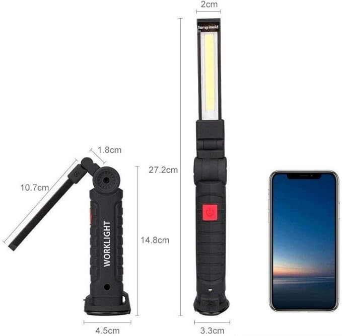 Portable COB LED Flashlight USB Rechargeable Work Light 5 modes Lighting Magnetic Lanterna Torch Hanging Lamp Camping Torch