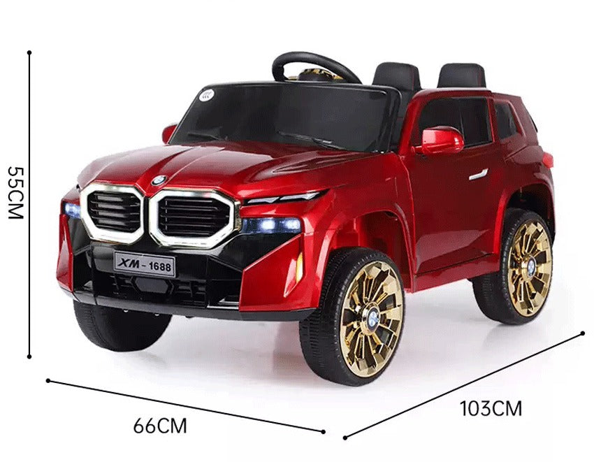 2-Seater Kids' Electric Car with Remote Control - Bluetooth Speaker, LED Lights, and Shock Absorbers