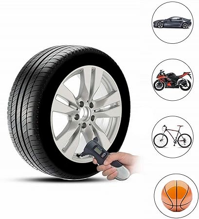 Digital Tire Pressure Gauge Portable Multi-function Tire Gauges for Truck Car Bike Sports Ball